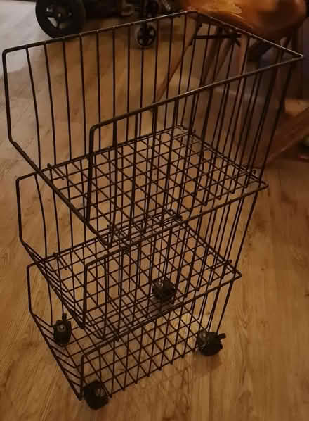 Photo of free stacking storage baskets on wheels (Brighton BN2) #1
