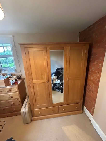 Photo of free Large wooden wardrobe (Smarden TN27) #1