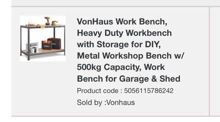 Photo of free Vonhaus Workbench (Warlingham CR6) #1