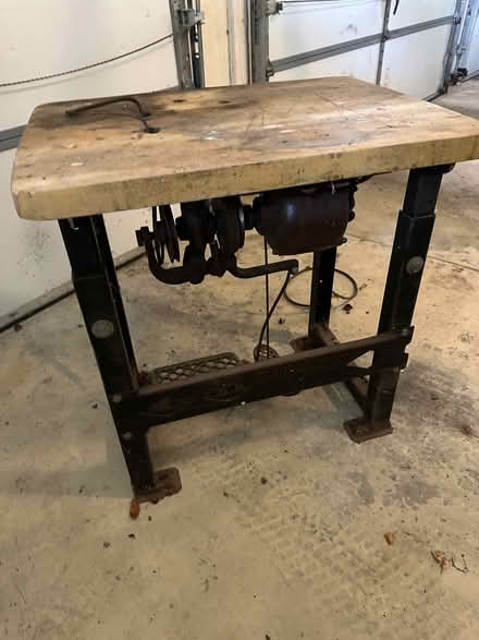 Photo of free Old Sewing Machine Table, Motor (Barrington) #1