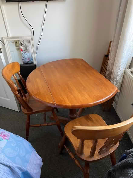 Photo of free Drop leaf table and 2 chairs (S35 Oughtibridge) #3
