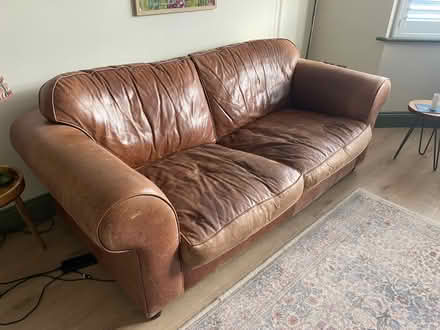 Photo of free Leather sofa (Dursley) #1