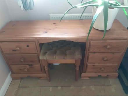 Photo of free pine double drawer dressing table (Rushcliffe NG2) #1