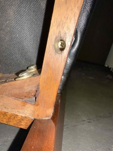 Photo of free Wooden chair with upholstered seat (Valencia Avenue, Sunnyvale) #3