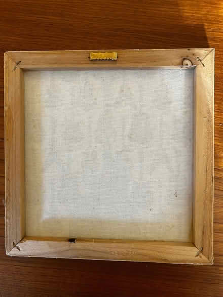 Photo of free Square canvas Guitar print. Blue/black on white background (Chesham HP5) #2