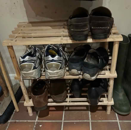 Photo of free Wooden shoe shelves - (Lawley TF4) #1