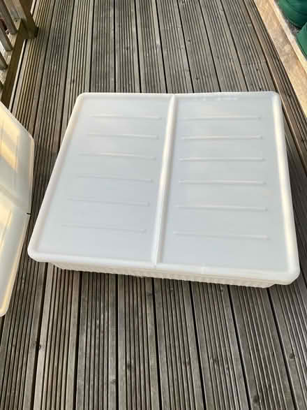 Photo of free 2 ikea underbed boxes with lids (St James’s Square, Bath) #3