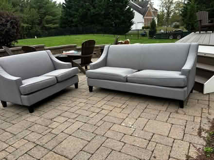 Photo of free Grey Couch and Loveseat (Hagerstown/Mt. Aetna) #3