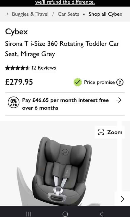 Photo of free Cybex toddler car seat (Kidbrooke SE3 9) #2