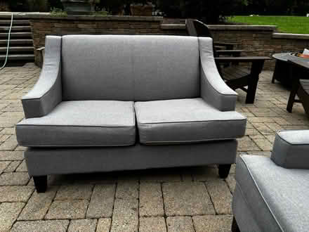 Photo of free Grey Couch and Loveseat (Hagerstown/Mt. Aetna) #1