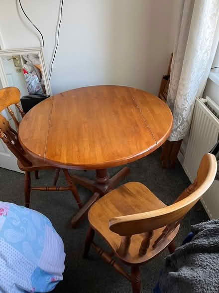 Photo of free Drop leaf table and 2 chairs (S35 Oughtibridge) #1