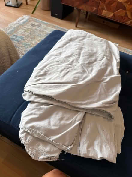 Photo of free Light blue double fitted sheet (Tabley Road, N7) #1