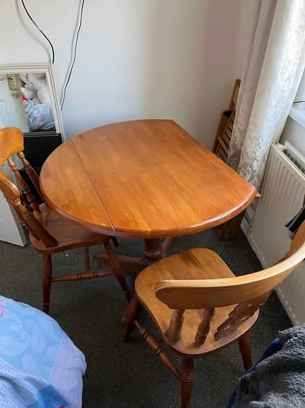 Photo of free Drop leaf table and 2 chairs (S35 Oughtibridge) #2