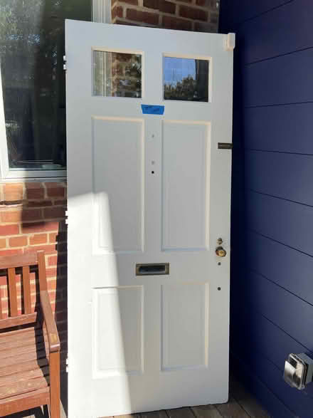Photo of free Old solid wood front door (Tenleytown) #2