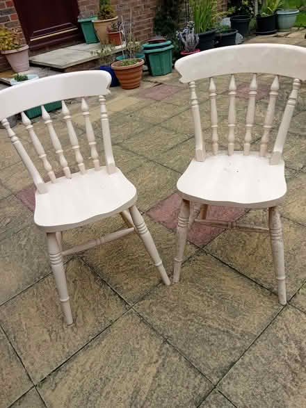 Photo of free Two pine chairs (Kempston MK42) #1