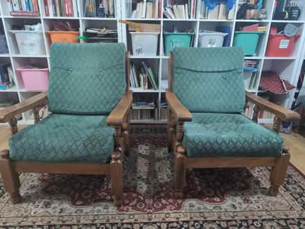 Photo of free Vintage oak sofa and chairs (Hackney E5) #1
