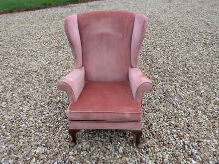 Photo of free Parker Knoll Wingback Chair in Dusky Pink (Stanfield NR20) #1