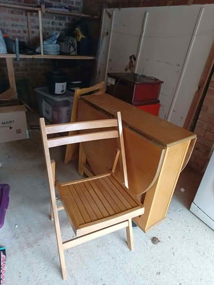 Photo of free Folding table and 4 folding chairs (Little Herberts GL53) #1