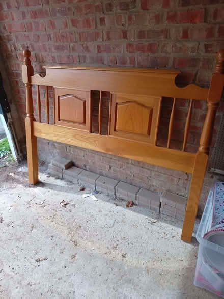 Photo of free Double Wooden Headboard (Little Herberts GL53) #1