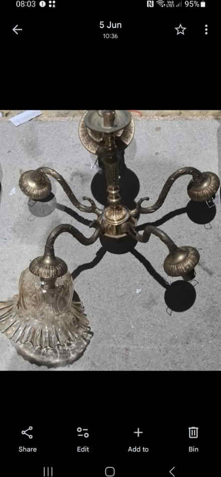 Photo of free Two brass chandeliers (ME1) #1