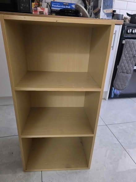 Photo of free Long book shelf in beech wood (Dewsbury WF12) #1