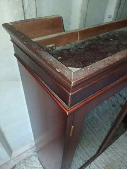 Photo of free Display cabinet/bookcase medium wood colour glazed doors (Parksite ST5) #1