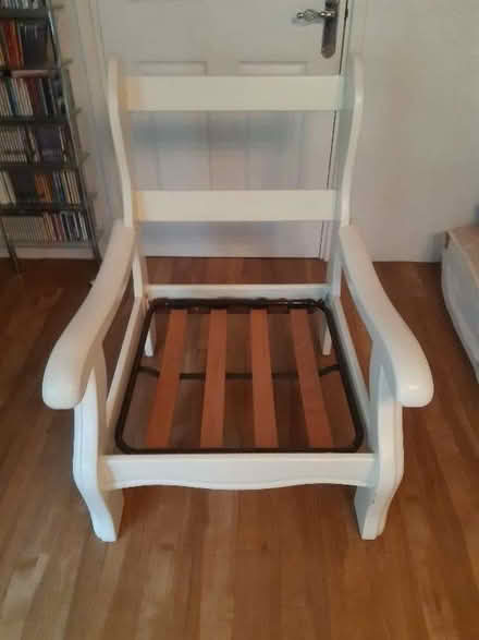 Photo of free Armchair Burgundy Wine, Cream frame (Cromford DE4) #3