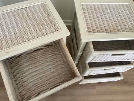 Photo of free 2 white wicker drawer units (Wimbledon Village SW19) #2