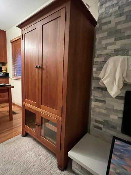 Photo of free Cherry wood media armoire (Diablo View townhomes Martinez) #2