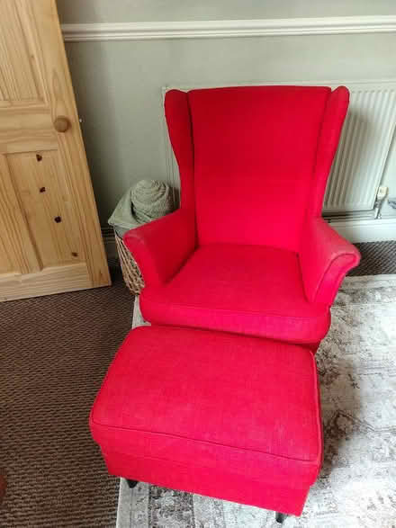 Photo of free Ikea Strandmon chair and footstool (Walsall WS2) #1