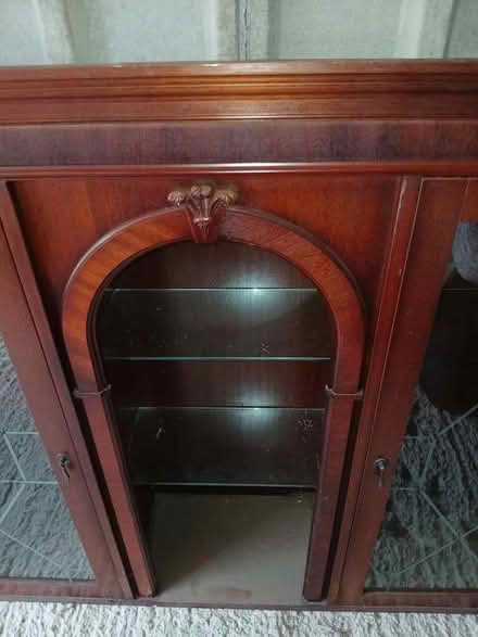Photo of free Display cabinet/bookcase medium wood colour glazed doors (Parksite ST5) #4