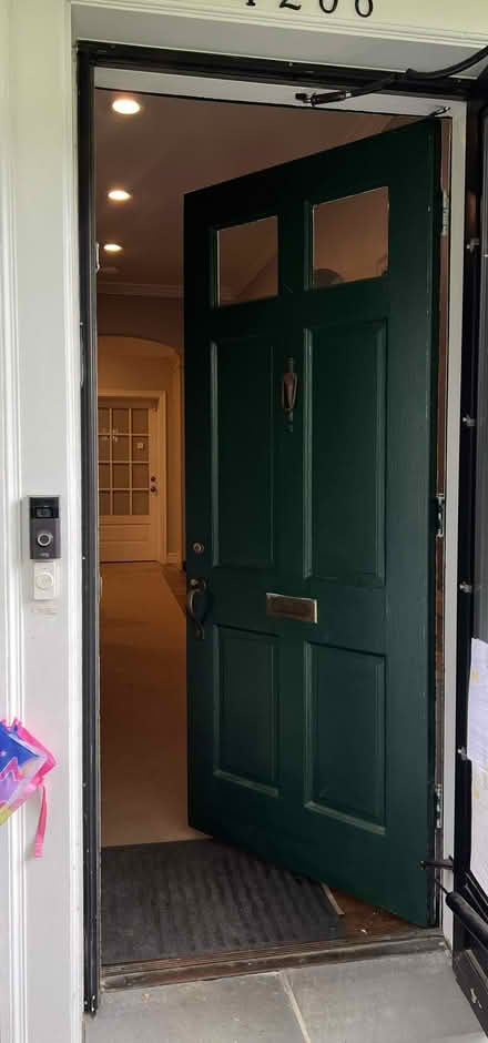 Photo of free Old solid wood front door (Tenleytown) #1