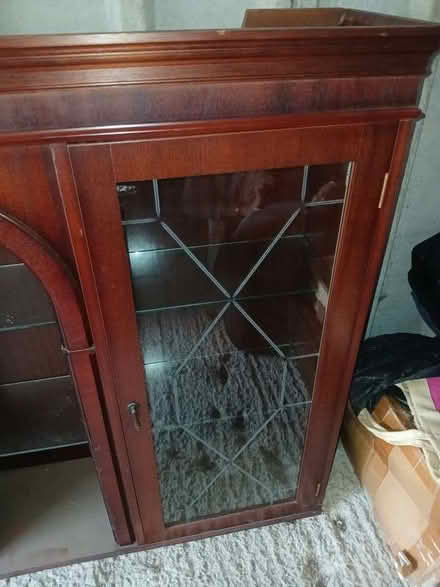 Photo of free Display cabinet/bookcase medium wood colour glazed doors (Parksite ST5) #3