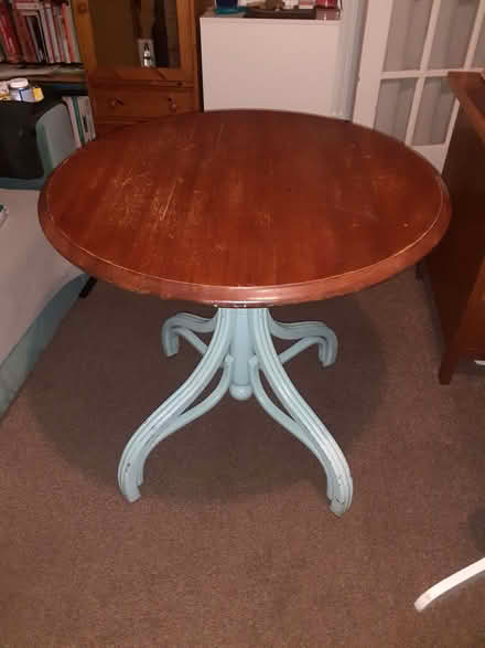 Photo of free Round wooden table (Llangefni LL77) #1