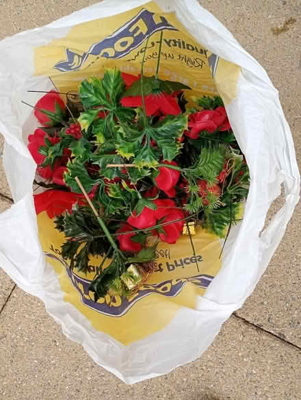 Photo of free Plastic flowers and holly etc (Orrell WN5) #1