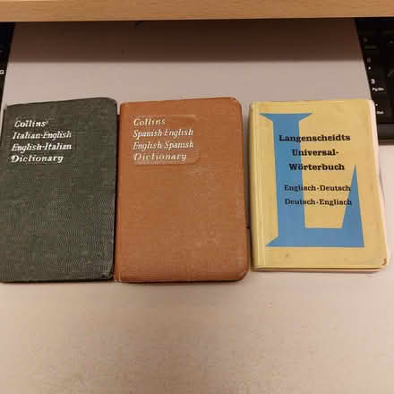 Photo of free 3 old pocket-sized dictionaries (Fords Farm RG31) #1