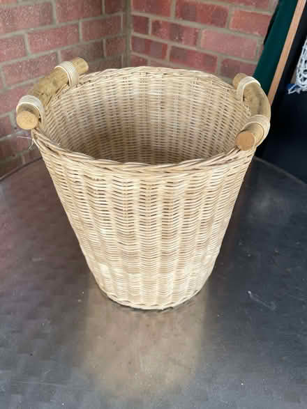 Photo of free Wicker waste bin. (Brighton Hill RG22) #1