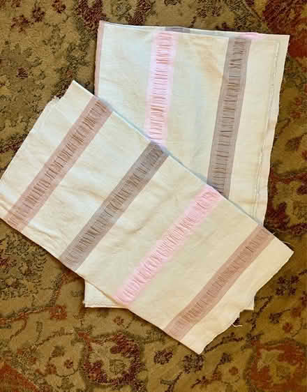 Photo of free 2 strips of cotton fabric with tucked panels (Ifton Heath SY11) #1