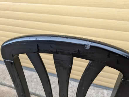 Photo of free 4 chairs 1980/90s black solid wood (L24) #3