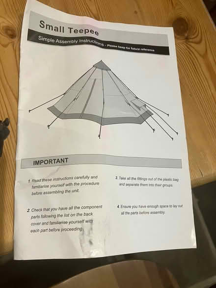 Photo of free 2-person teepee tent (Old Town TN34) #2