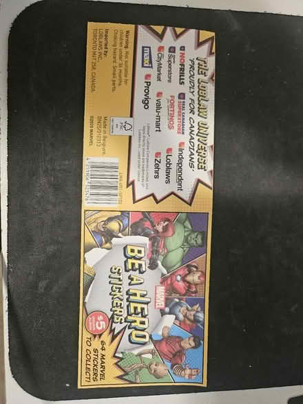 Photo of free Loblaws Marvel Stickers (Downtown Toronto) #1