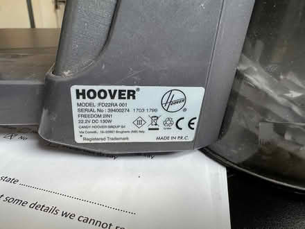 Photo of Hotpoint Vacuum charging lead (Rainhill) #2