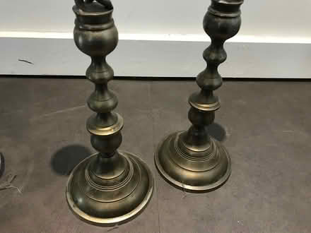 Photo of free Brass effect candlesticks x 2 (Surbiton kt5) #2