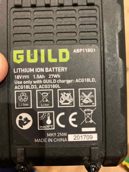 Photo of free Guild lithium batteries and charger (Buntingford SG9) #2
