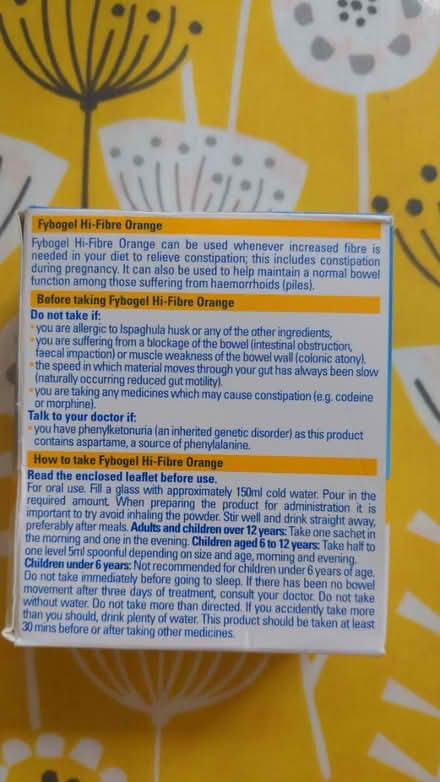 Photo of free Fybogel (BN8) #3