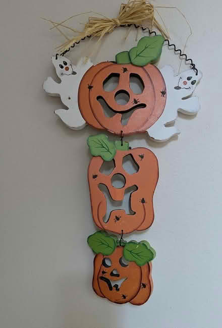 Photo of free 15" long pumpkin hanging (West Springfield) #1