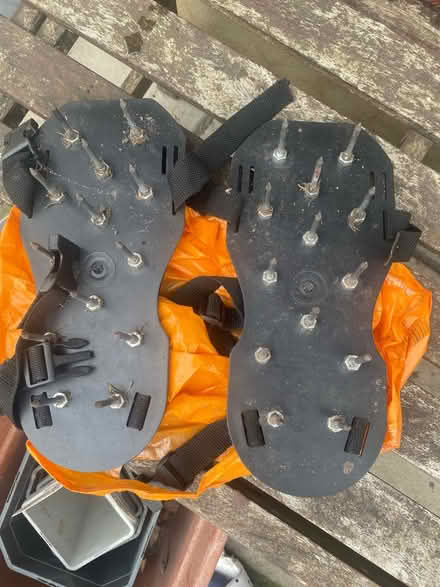 Photo of free Lawn aeration shoes (N14 Oakwood Park) #1