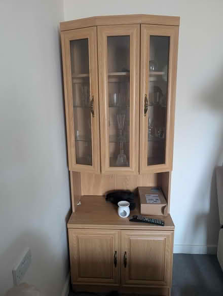 Photo of free Tall wood display cabinet x 2 (Sparkbrook B11) #1