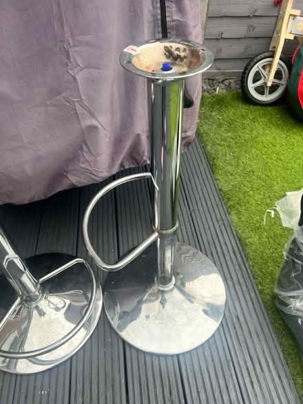 Photo of free 2 Black bar leather bar chair (Streatham Vale) #3