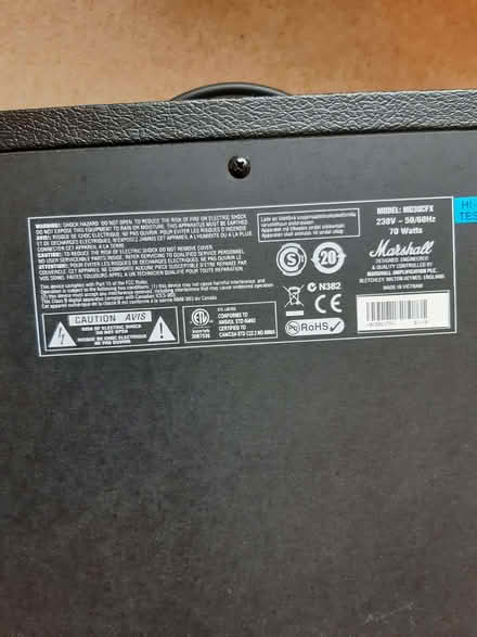Photo of free Marshall guitar amplifier (Solihull B91) #2